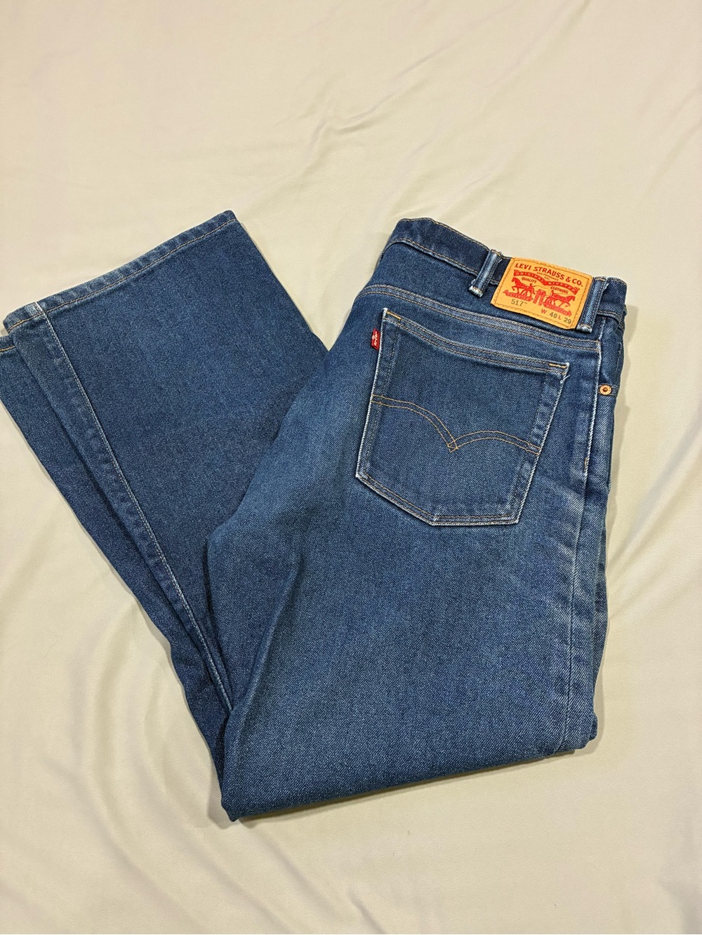 Levi's Men’s 517 40x29 Blue Denim Jeans - Classic Straight Fit